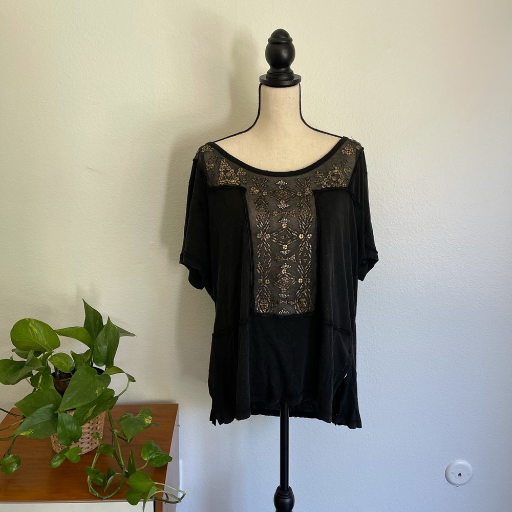 Free People Beaded Top